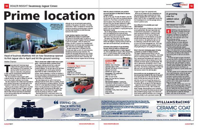 Autoprotect Motor Trader Feature: Prime Location