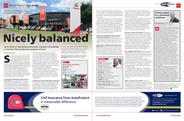 AutoProtect Motor Trader Feature: Nicely Balanced
